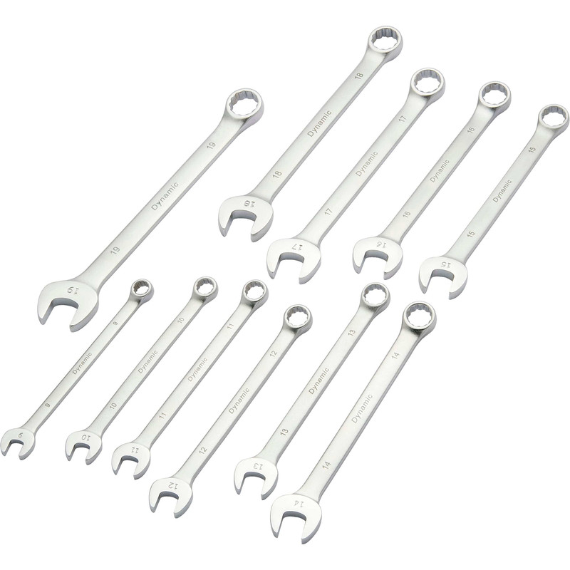 Wrench Set, Contractor Series, with Satin Finish, 11pc, Metric, Combination, 9mm - 19mm